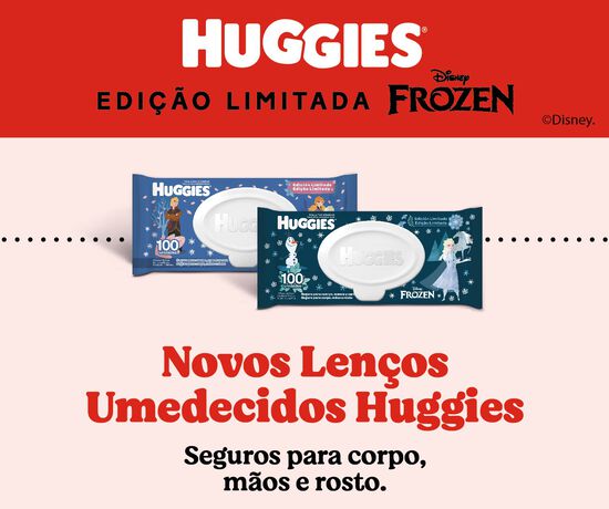 Lenço Umedecido Huggies Frozen - 100 unidades